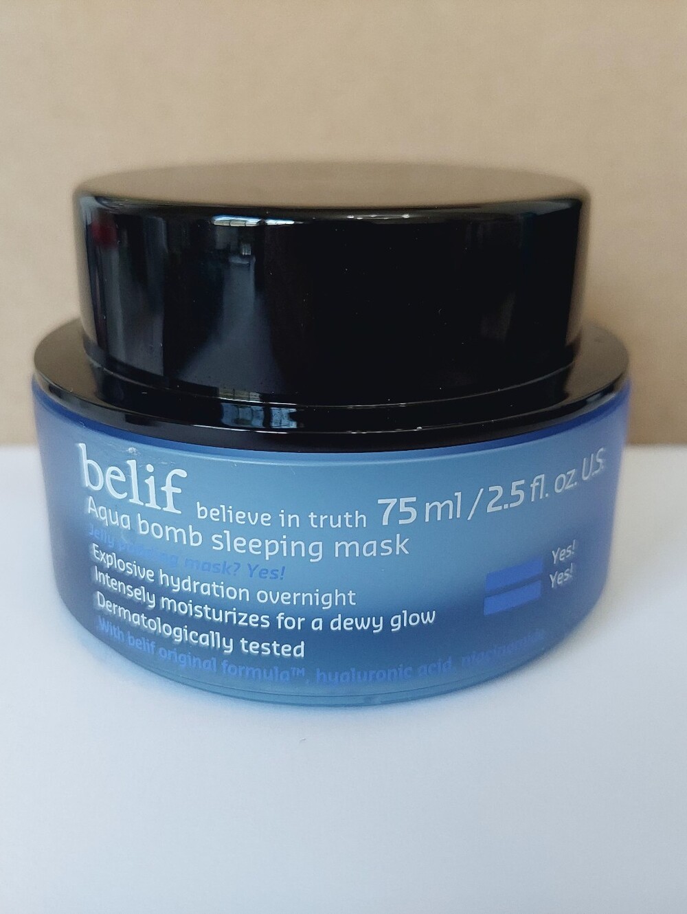 Belif Aqua Sleep Mask 75ml / 2.5fl Oz Overnight Hydration Intense Moisturizing